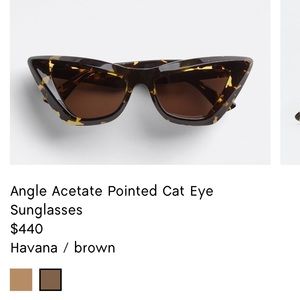 Bottega Veneta angle acetate pointed cat eye sunglasses